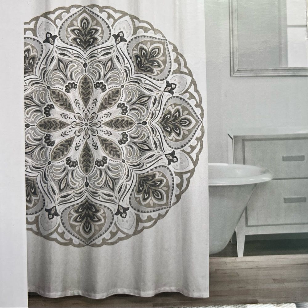 Caro Home Shower Curtain Jupiter Neutral